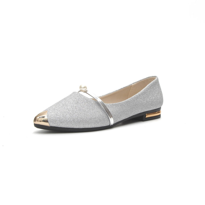Women's Elegant Slipper with Sparkling Upper Material and Fashionable Pearl Decoration Lune London