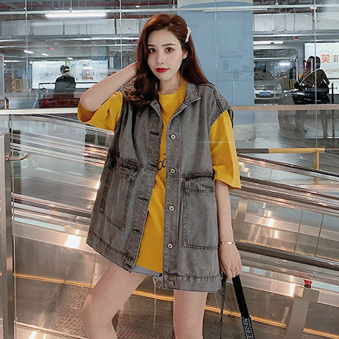Veste en denim oversize pour femmes Chic & Stil
