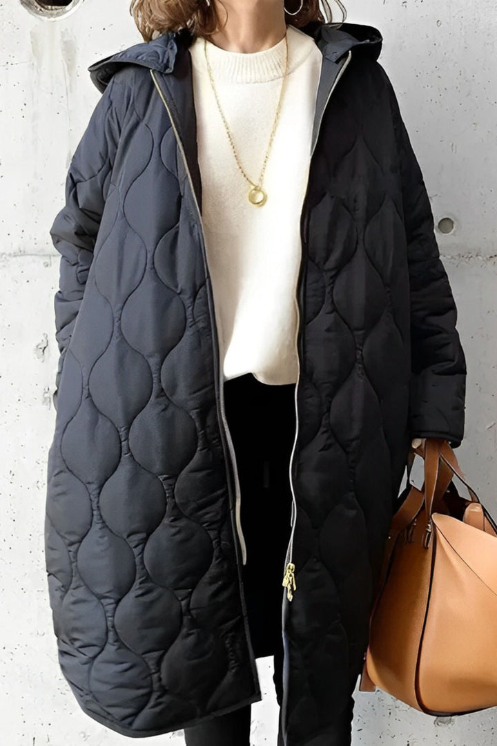 Lune London | New Casual Parka Coat with Hood Made Of Argyle