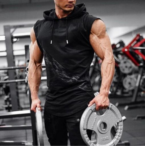 Men's Sleeveless Sport Hoodie with Relaxed Chic Cut and Style