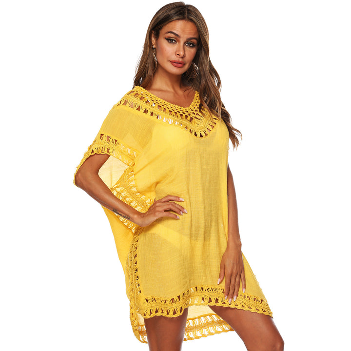 Ladies elegant beach pareo with lace Lune London