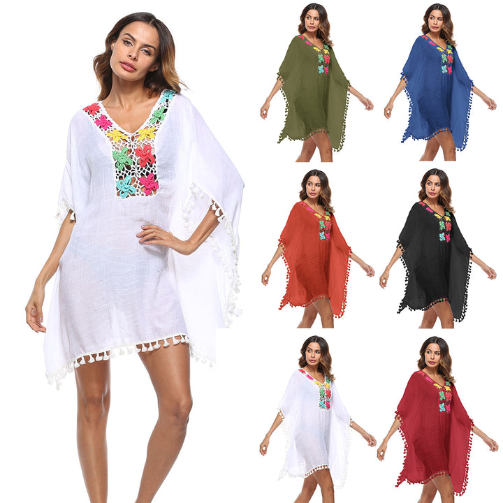 Ladies Embroidered Beach Kaftan Lune London