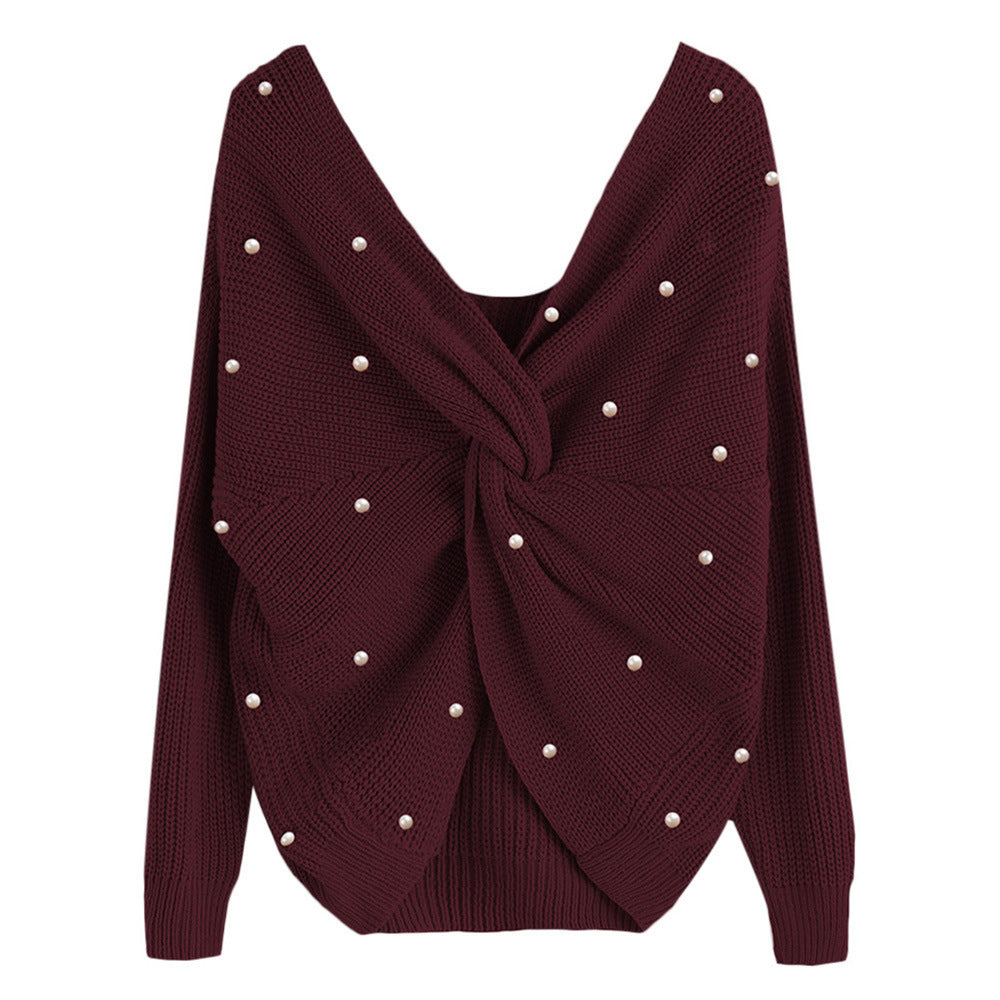 Lune Londonl modern wrap design women's knitted sweater