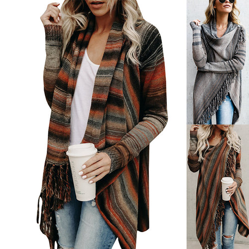 Couverture confortable pour femmes avec franges et design unique Chic & Stil