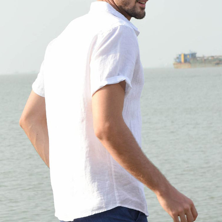 Light linen short sleeve shirt for men Amarae
