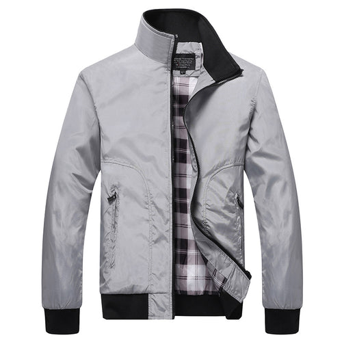 Lightweight transitional jacket for men with a high collar and practical zip pockets Amarae