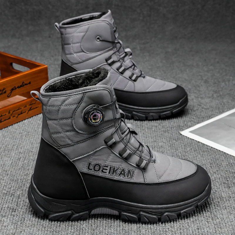 Padded men's winter boots, large sizes