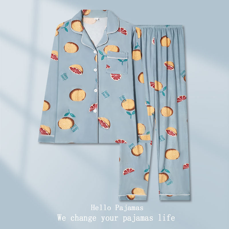 Women's pajamas, long, cartoon design