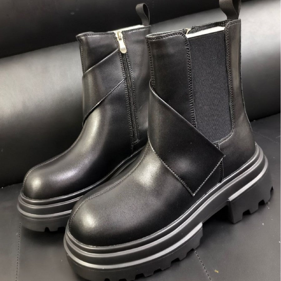 Men's Chelsea boots, padded, with platform