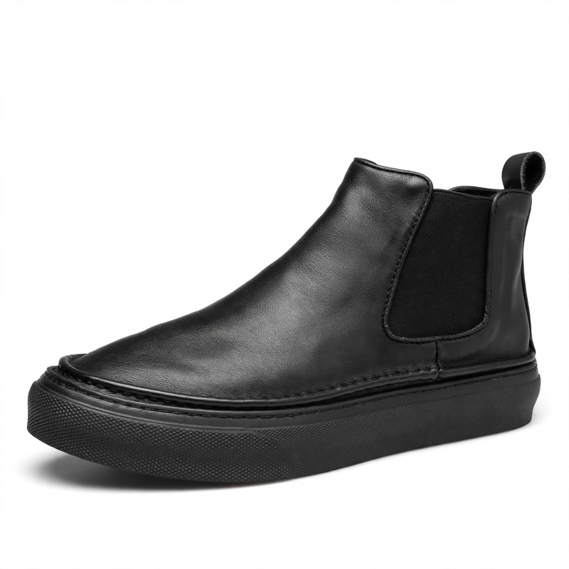 Men's boots made of full-grain leather, lined