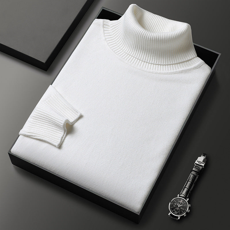 Men's turtleneck sweater, slim fit, knitted