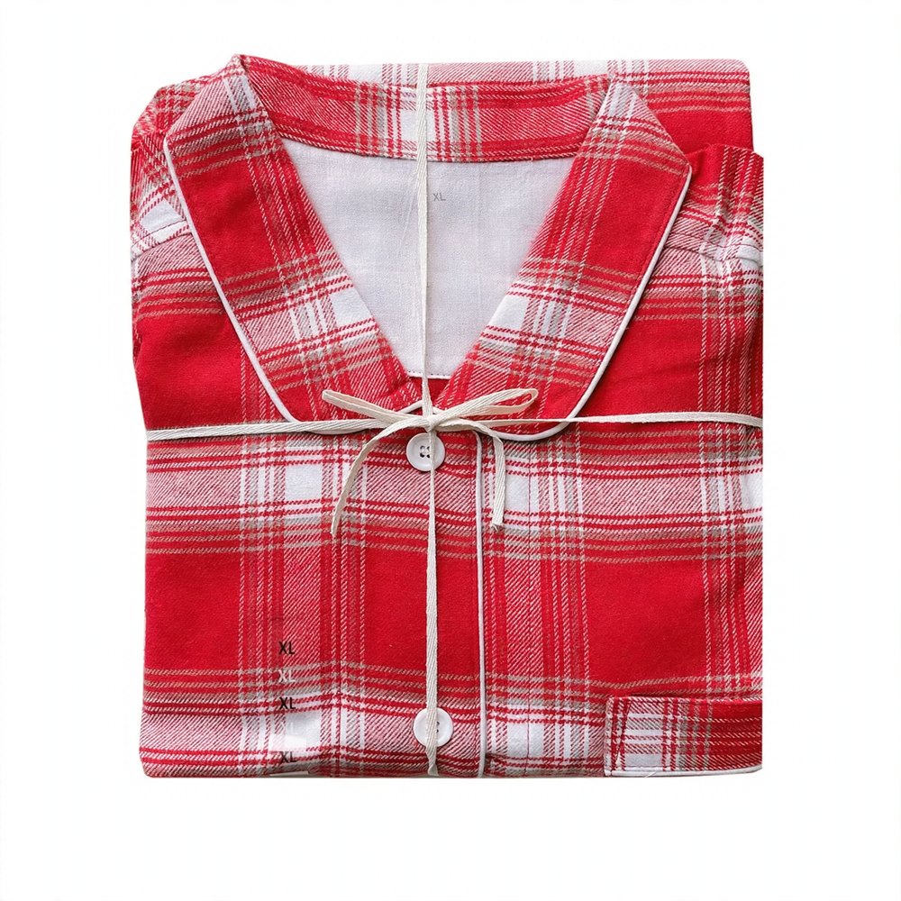 Flannel pajamas, brushed, for couples