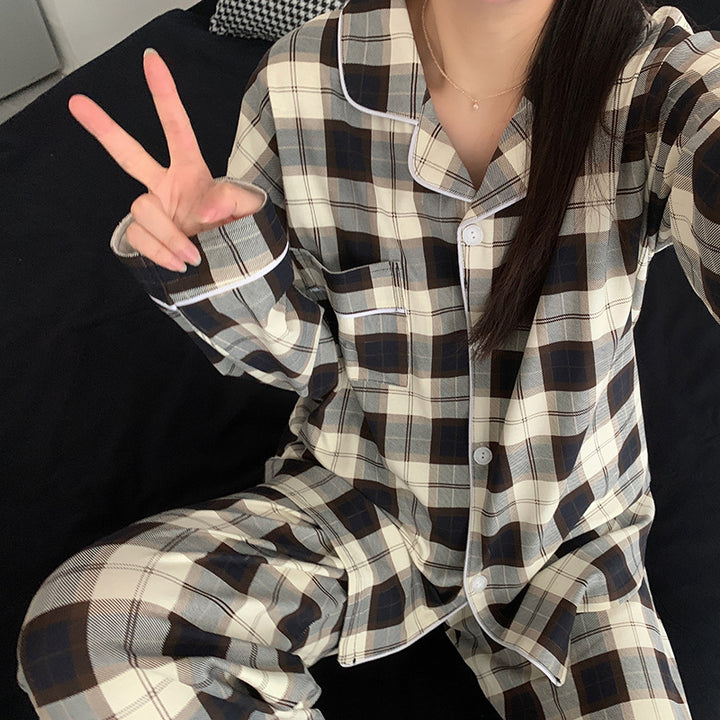 Women's Pajama Set, long-sleeved, with star pattern
