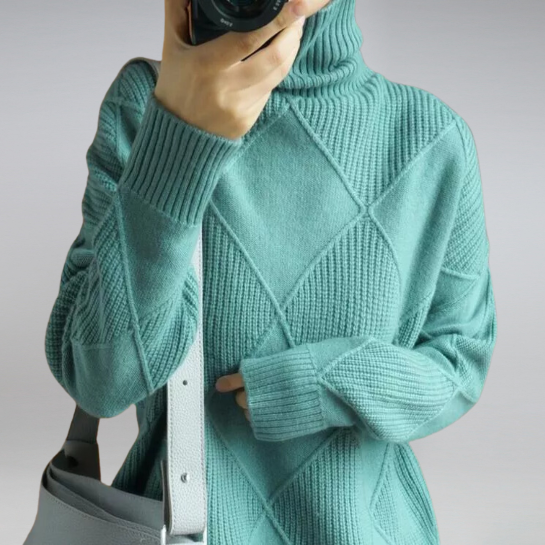 Lune London | Couture Roll Neck Sweater In Elegant Design