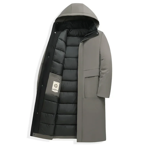 Amarae | Men's Longline Parka with Hood and Insulated Lining