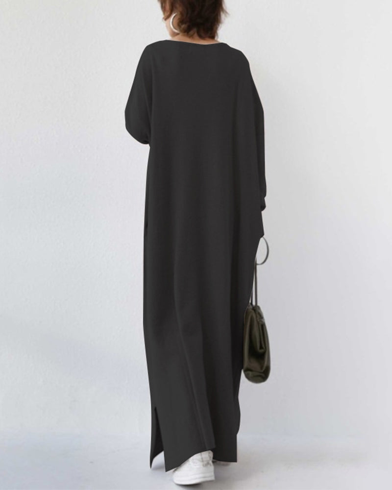 Lune London | Women's dress with V-neck and long sleeves