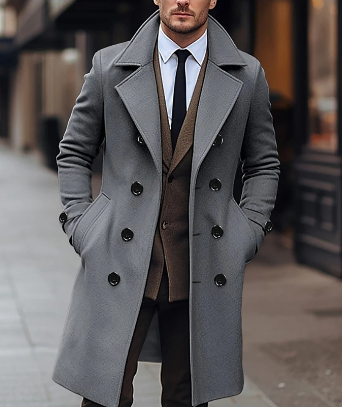 Amarae | Elegant Men's Double-Breasted Coat