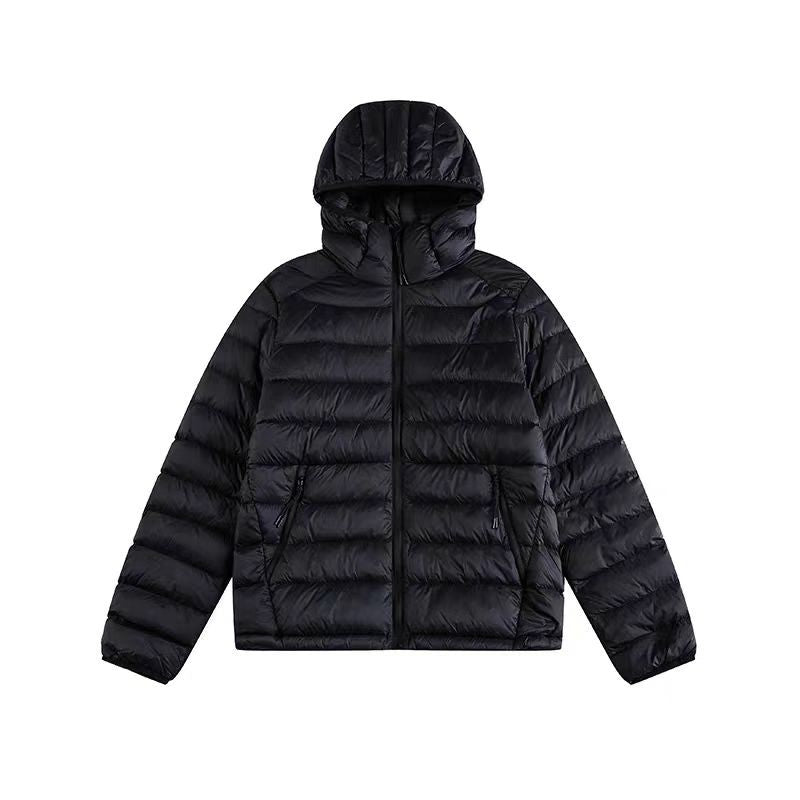 Light down jacket with hood, short