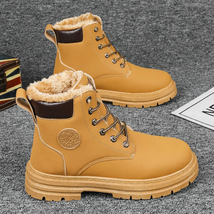 Men's boots, lined, ankle-high, winter