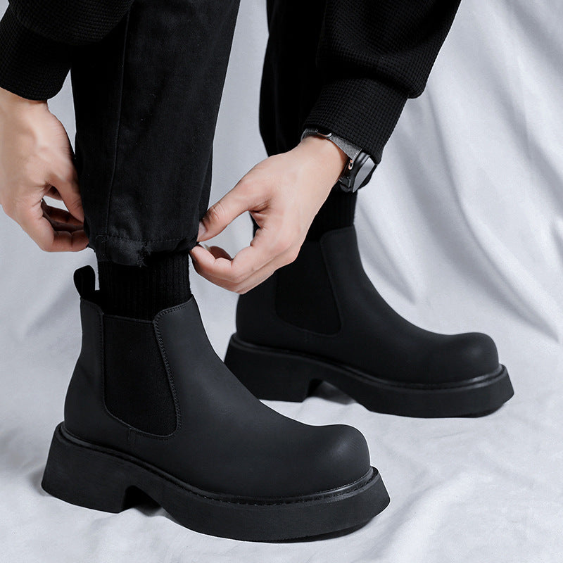 Men's Chelsea Boots 3177-R with Wedge Heel