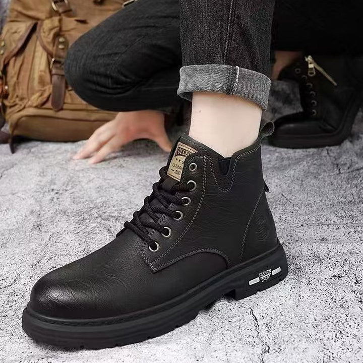 Men's boots, lightweight, vintage style, lace-up boots