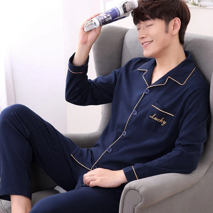 Men's cotton pajamas, various sizes