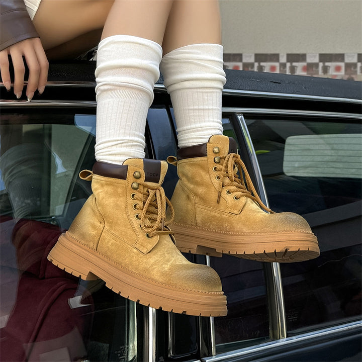 Men's boots in British style, leather