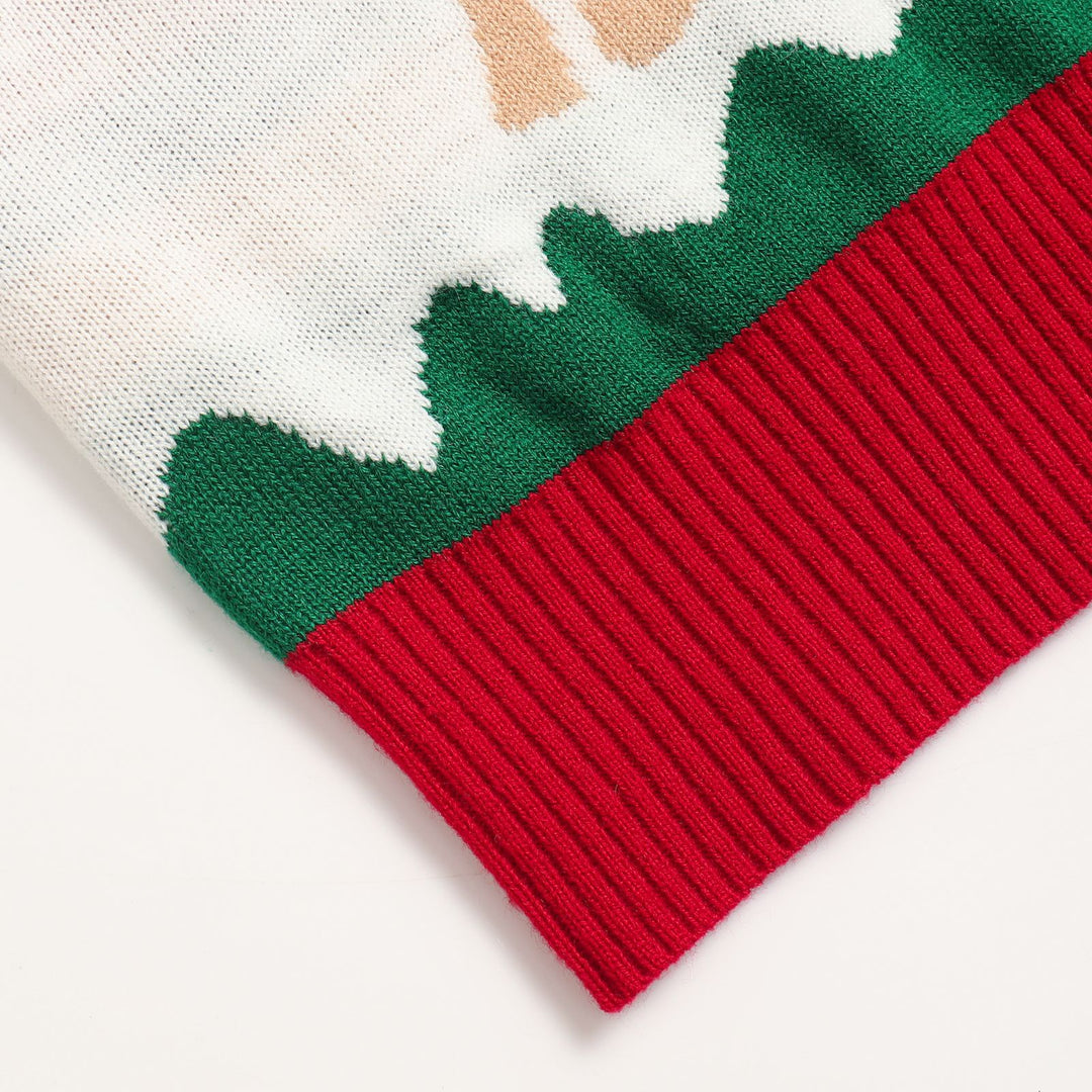 Christmas sweater with jacquard pattern, round neck