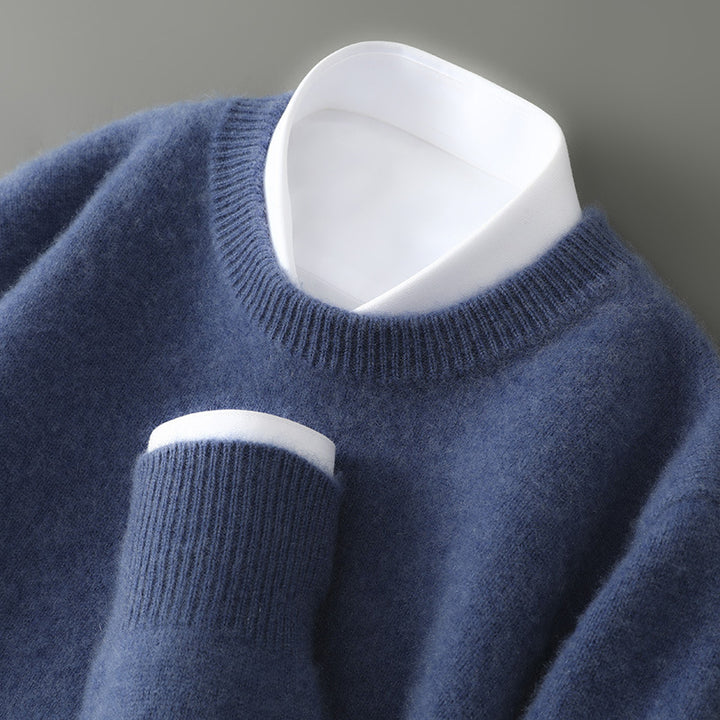 Men's Wool Sweater, 100% Wool, Stand Collar, Business Style