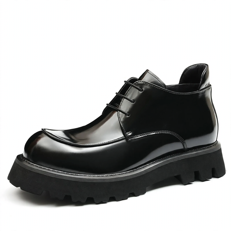 Men's Martin Boots made of cowhide leather with platform sole