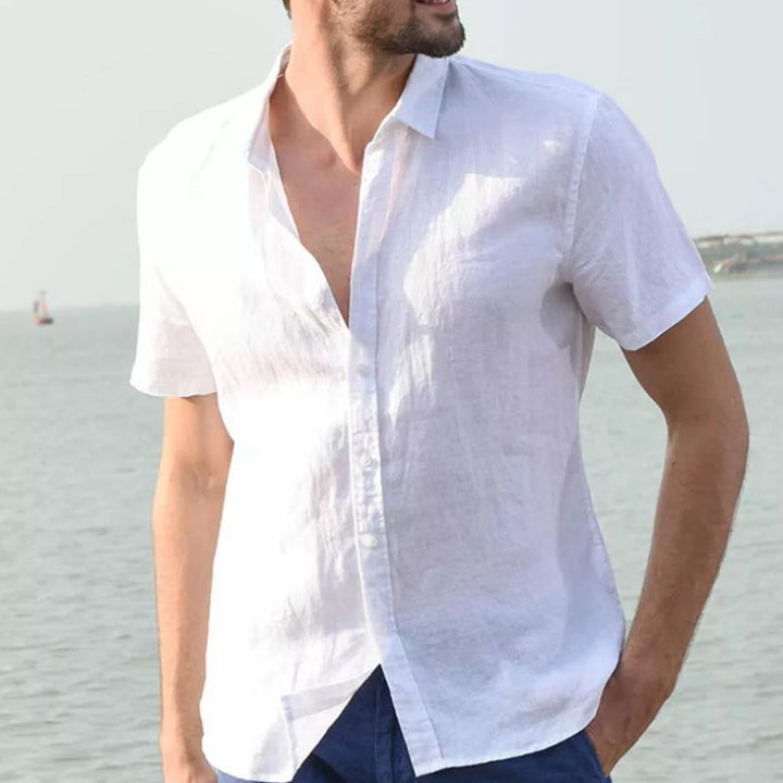 Light linen short sleeve shirt for men Amarae