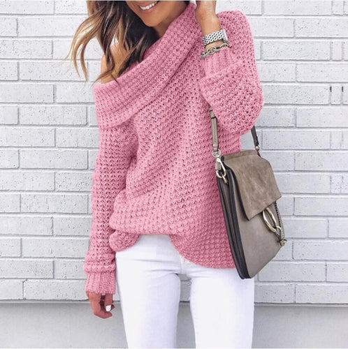 Ladies Off-Shoulder Chic Sweater and Knit