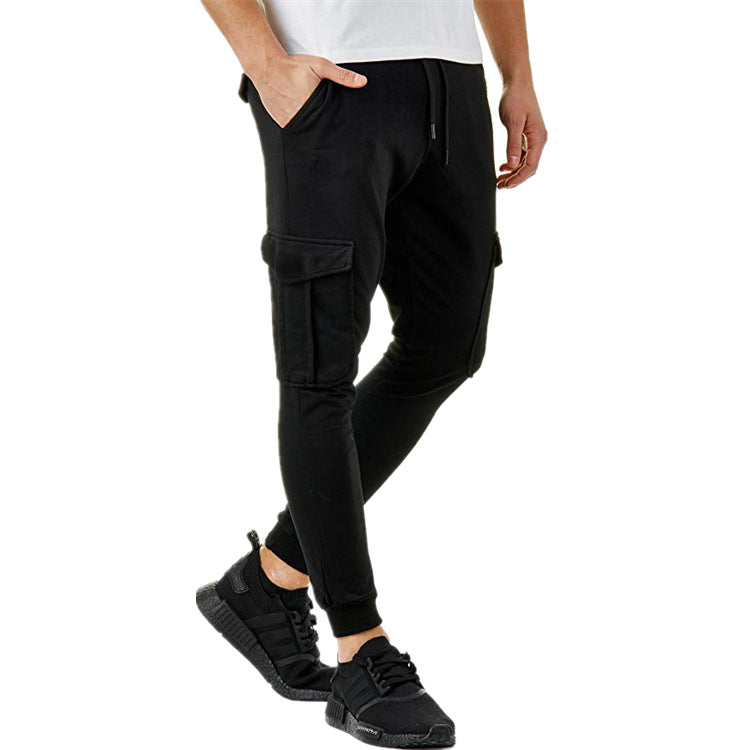 Slim fit cargo pants for men with side pockets and elastic waist Lune London