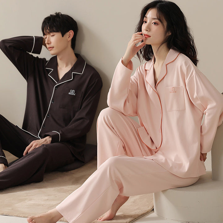 Pair-Pajama-Set, long sleeve, simple design