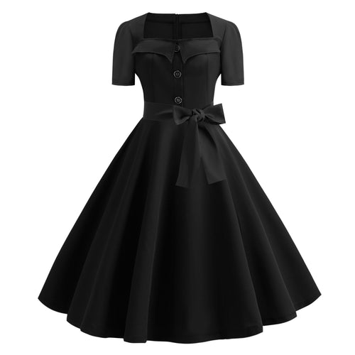 Robe swing pour femmes avec corsage ajusté et jupe large fluide Chic & Stil