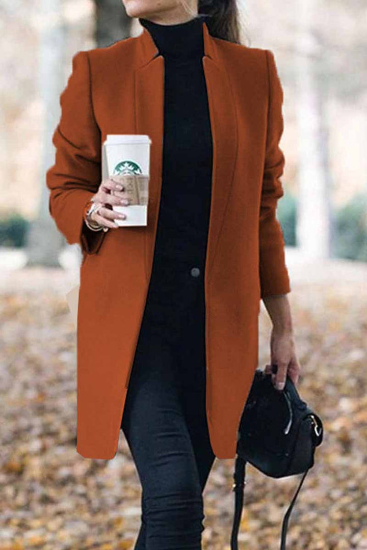Chic Und Stil | Elegant Coat with Stand-Up Collar