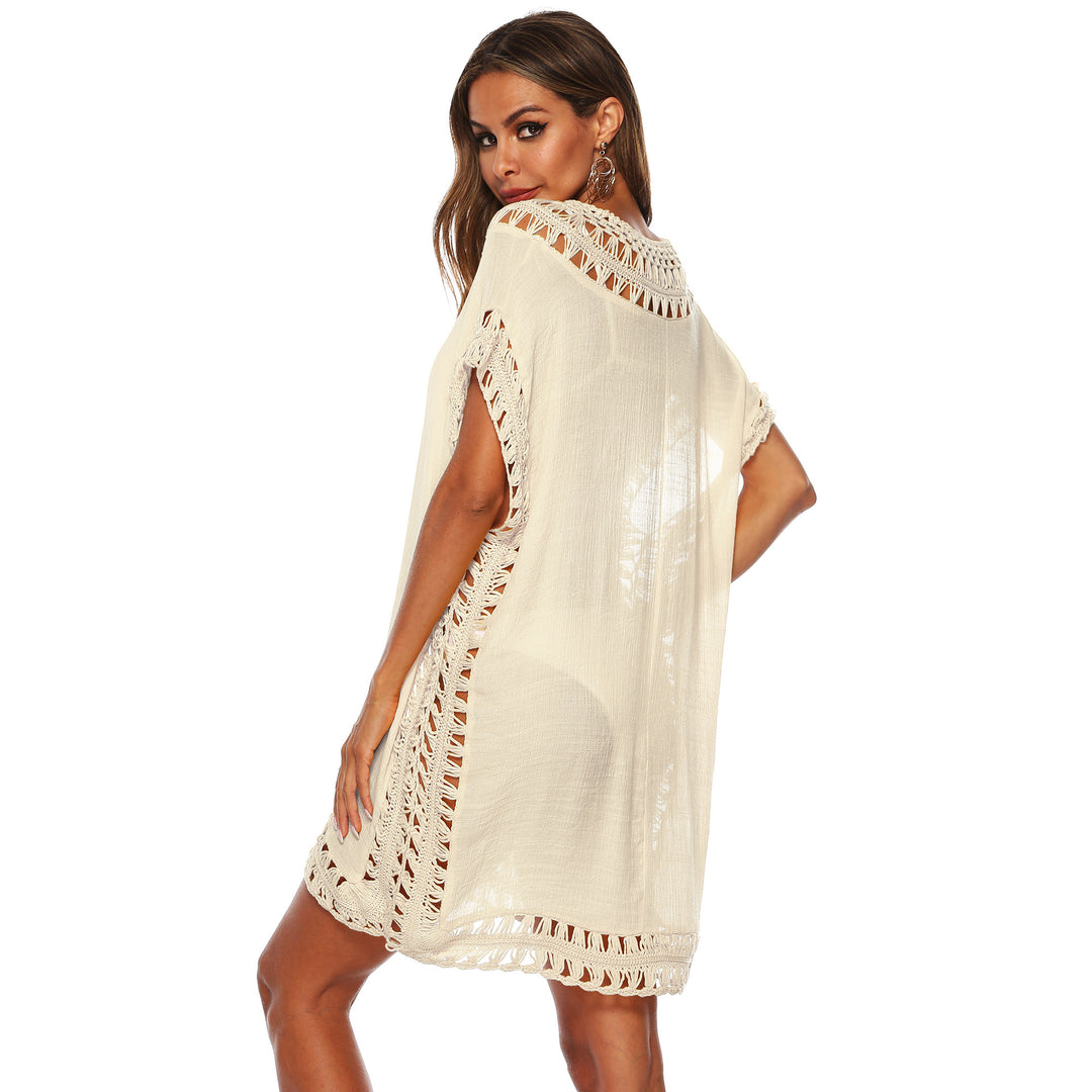 Ladies elegant beach pareo with lace Lune London
