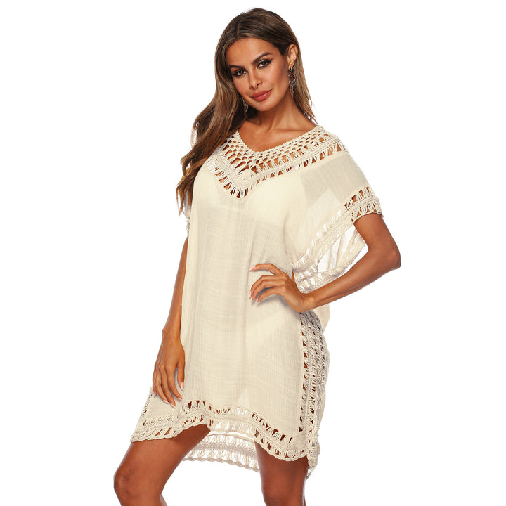 Ladies elegant beach pareo with lace Lune London