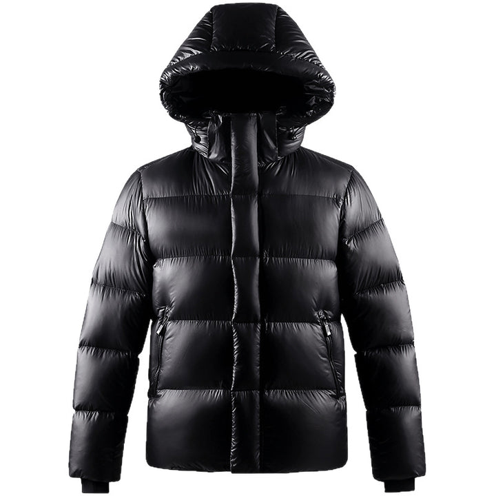 Short down jacket with white duck down