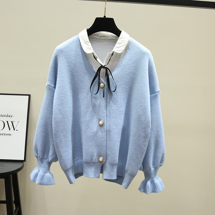Cardigan pour femme avec des boutons en perles élégants Chic & Stil