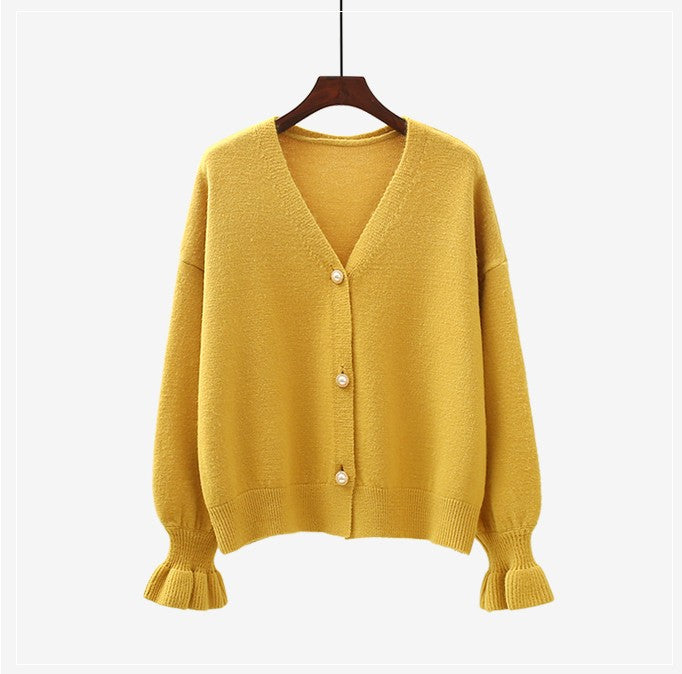 Cardigan pour femme avec des boutons en perles élégants Chic & Stil