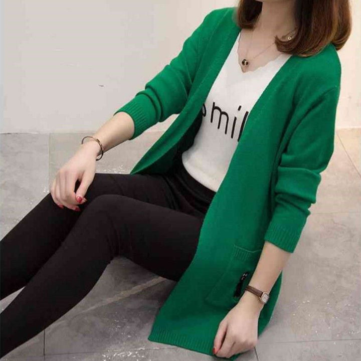 Cardigan décontracté pour femme avec design animal et poches profondes Chic & Stil