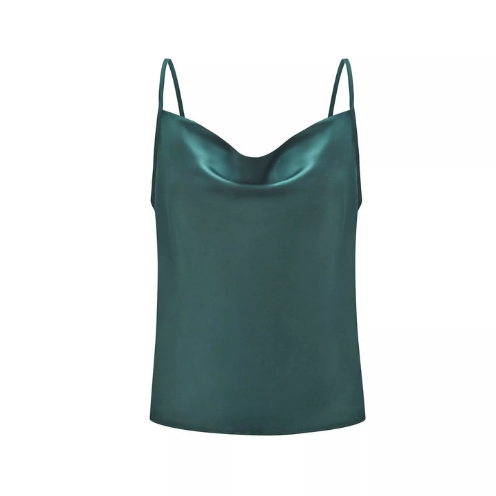 Ladies Luxury Satin Spaghetti Top Lune London