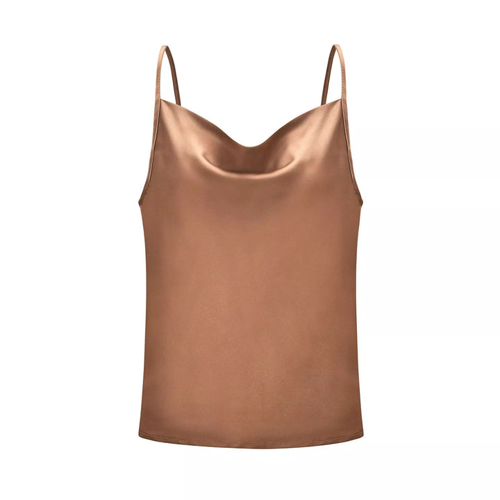 Ladies Luxury Satin Spaghetti Top Lune London