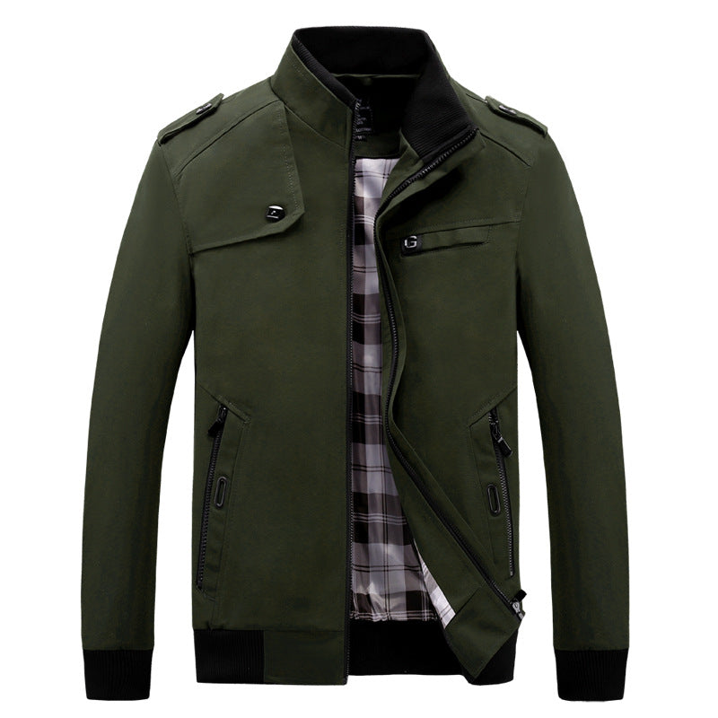 Trendy leisure jacket for men with a practical pocket layout and a high collar Lune London