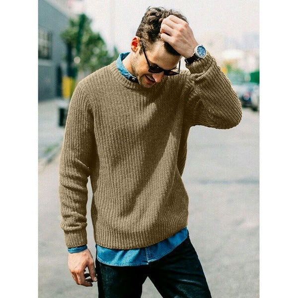 Knitted sweater for men with round neck Lune London