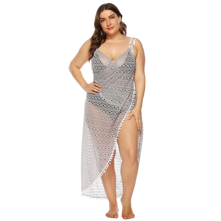 Ladies Elegant Transparent Lace Cover Beach Dress Lune London