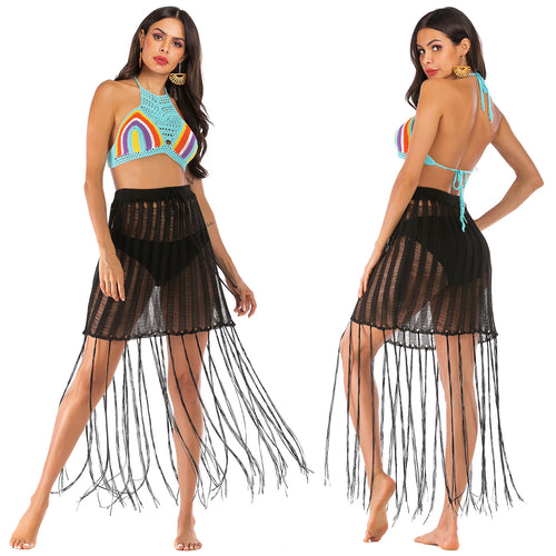 Fringe crochet beach skirt for women Amarae