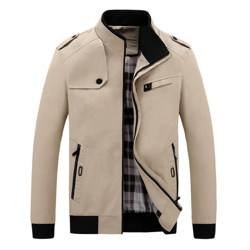 Trendy leisure jacket for men with a practical pocket layout and a high collar Amarae
