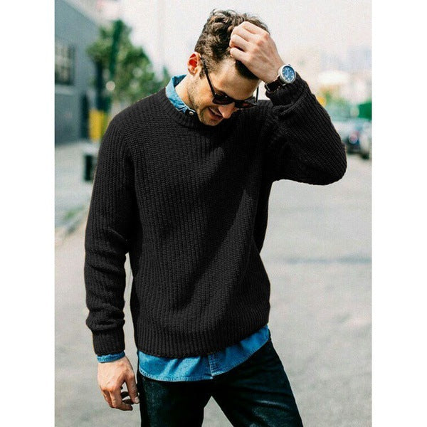 Knitted sweater for men with round neck Lune London